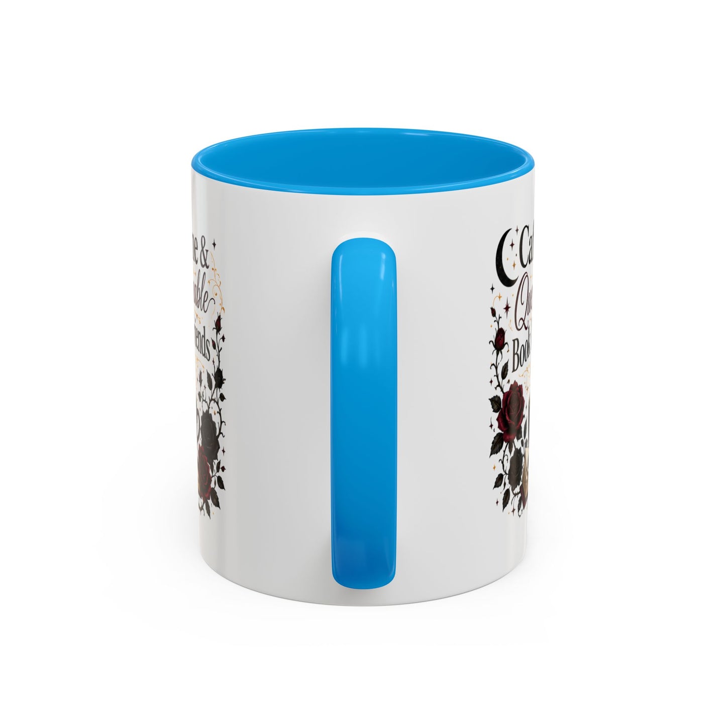 Caffeine & Questionable Book Boyfriends Coffee Mug — 11oz/15oz Novelty Booklover Gift