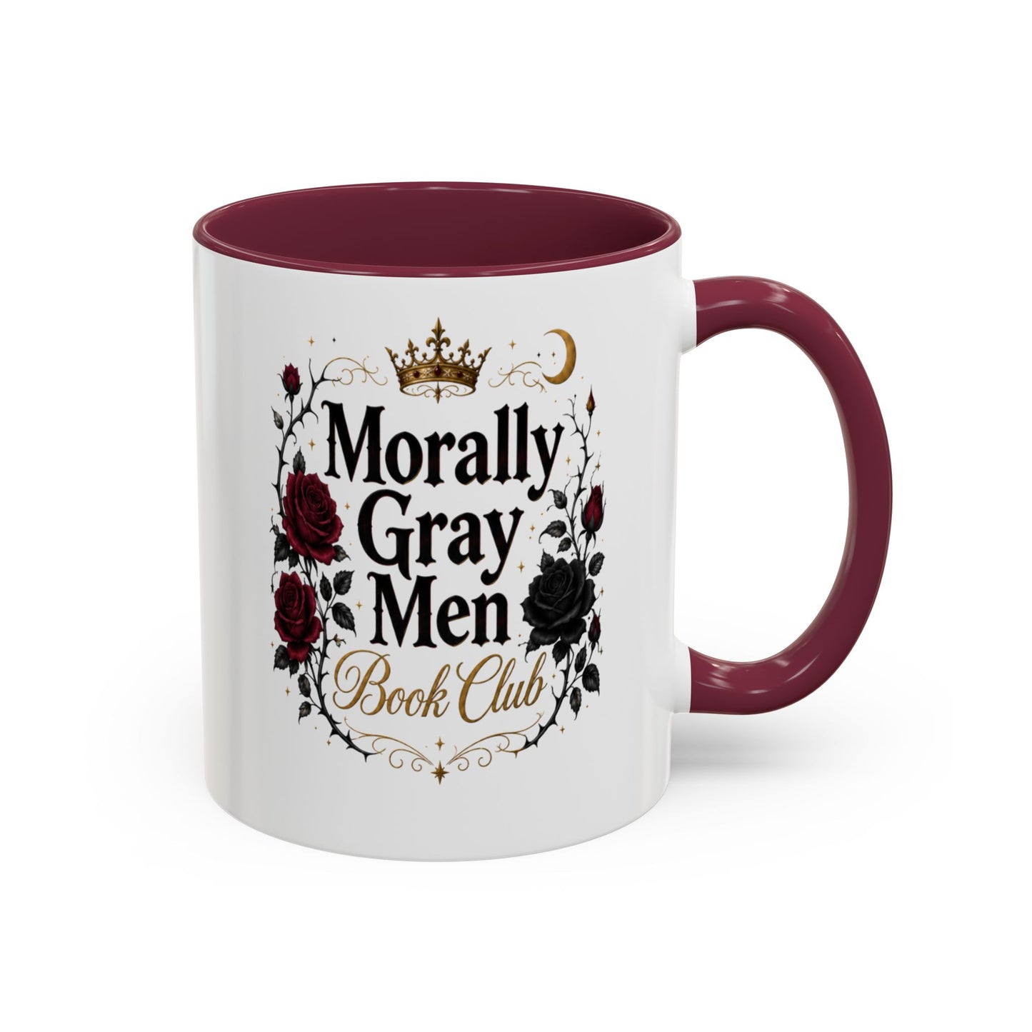 Morally Gray Men Book Club Mug — 11oz & 15oz Floral Gothic Coffee Cup