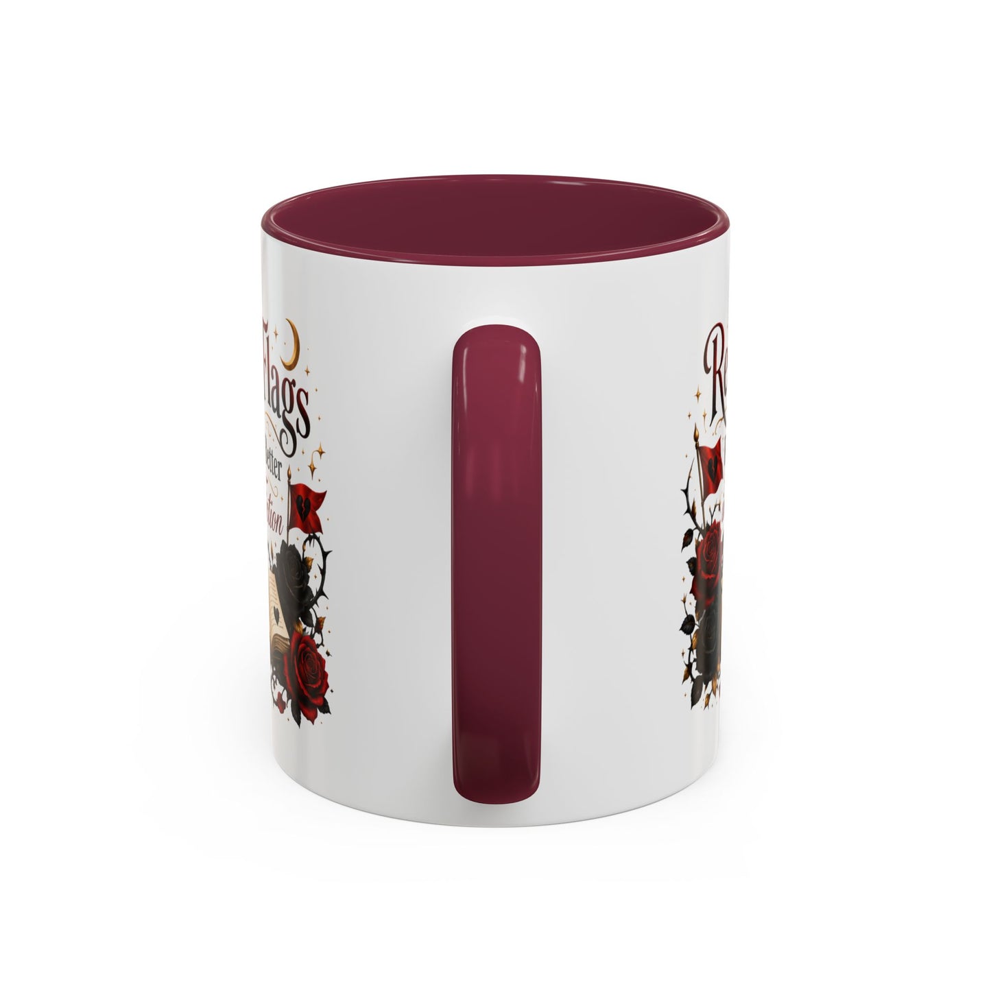 Book Lover Mug — "Red Flags Read Better in Fiction" Ceramic Coffee Cup (11oz/15oz)