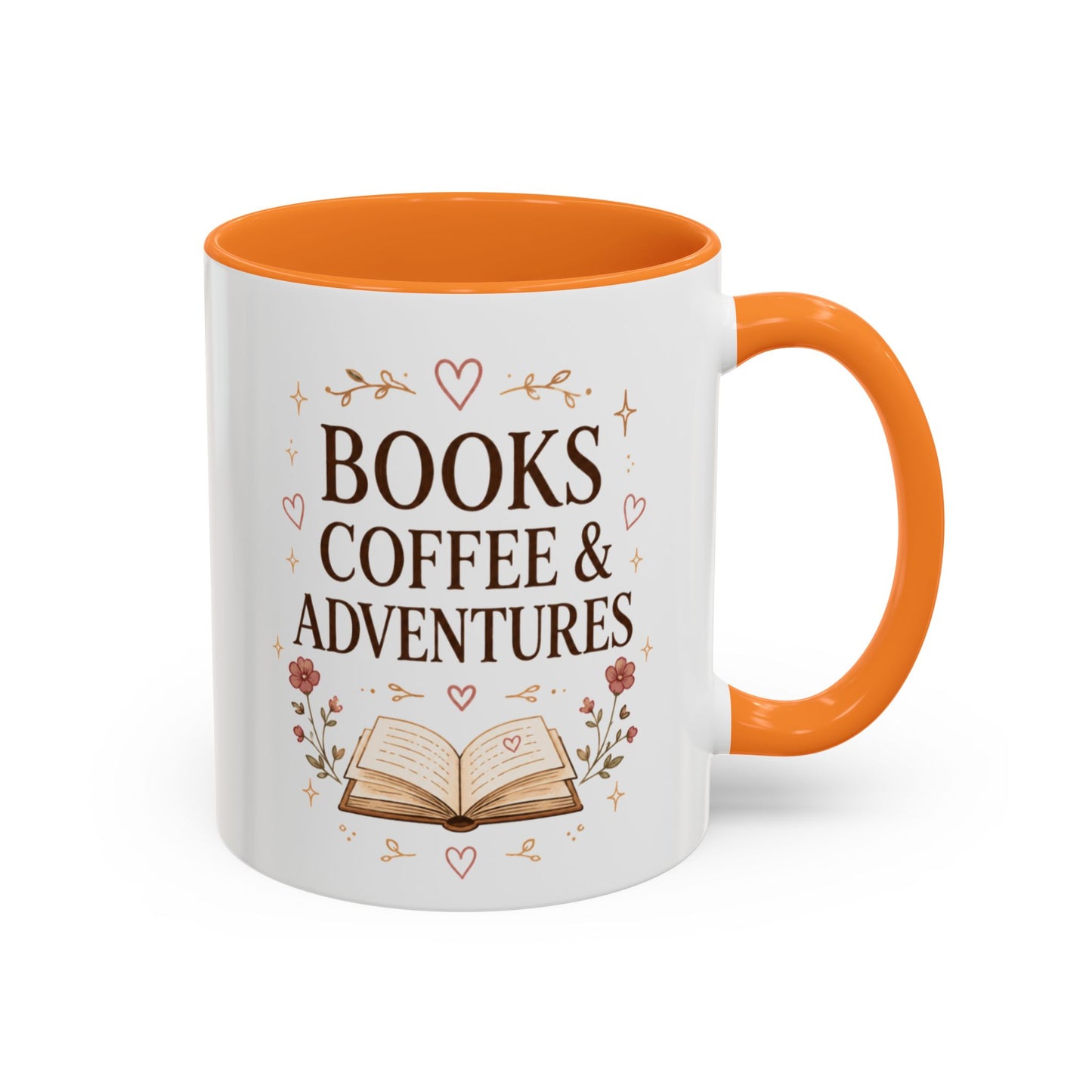 Books, Coffee & Adventures Mug — Cozy Reading Gift (11oz/15oz)
