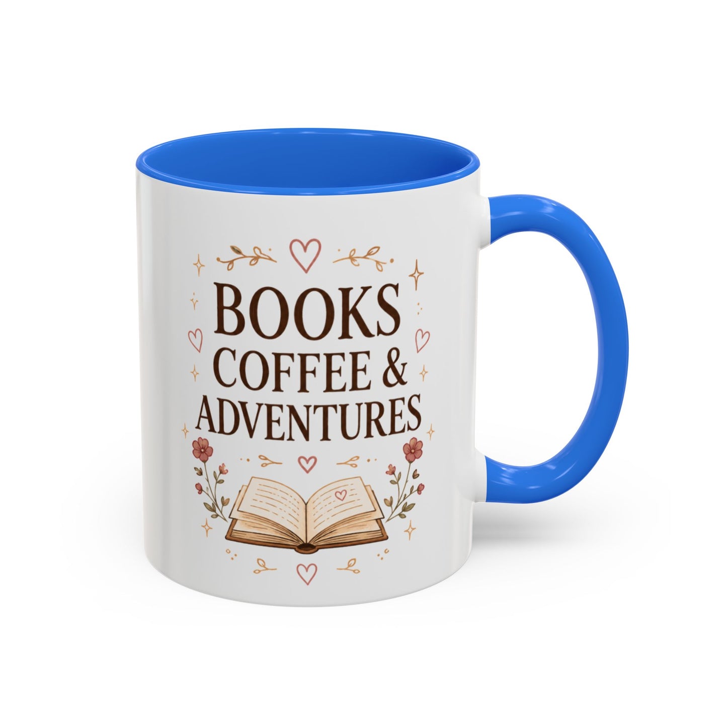 Books, Coffee & Adventures Mug — Cozy Reading Gift (11oz/15oz)