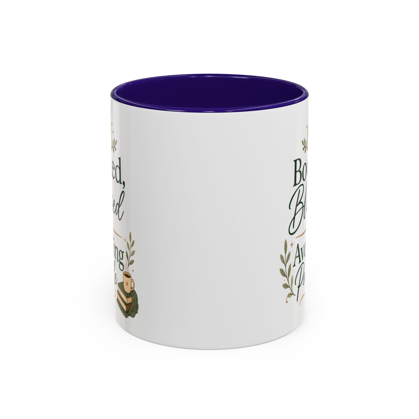 Booked, Blessed & Avoiding People Mug — Book Lover Coffee Cup (11oz/15oz)