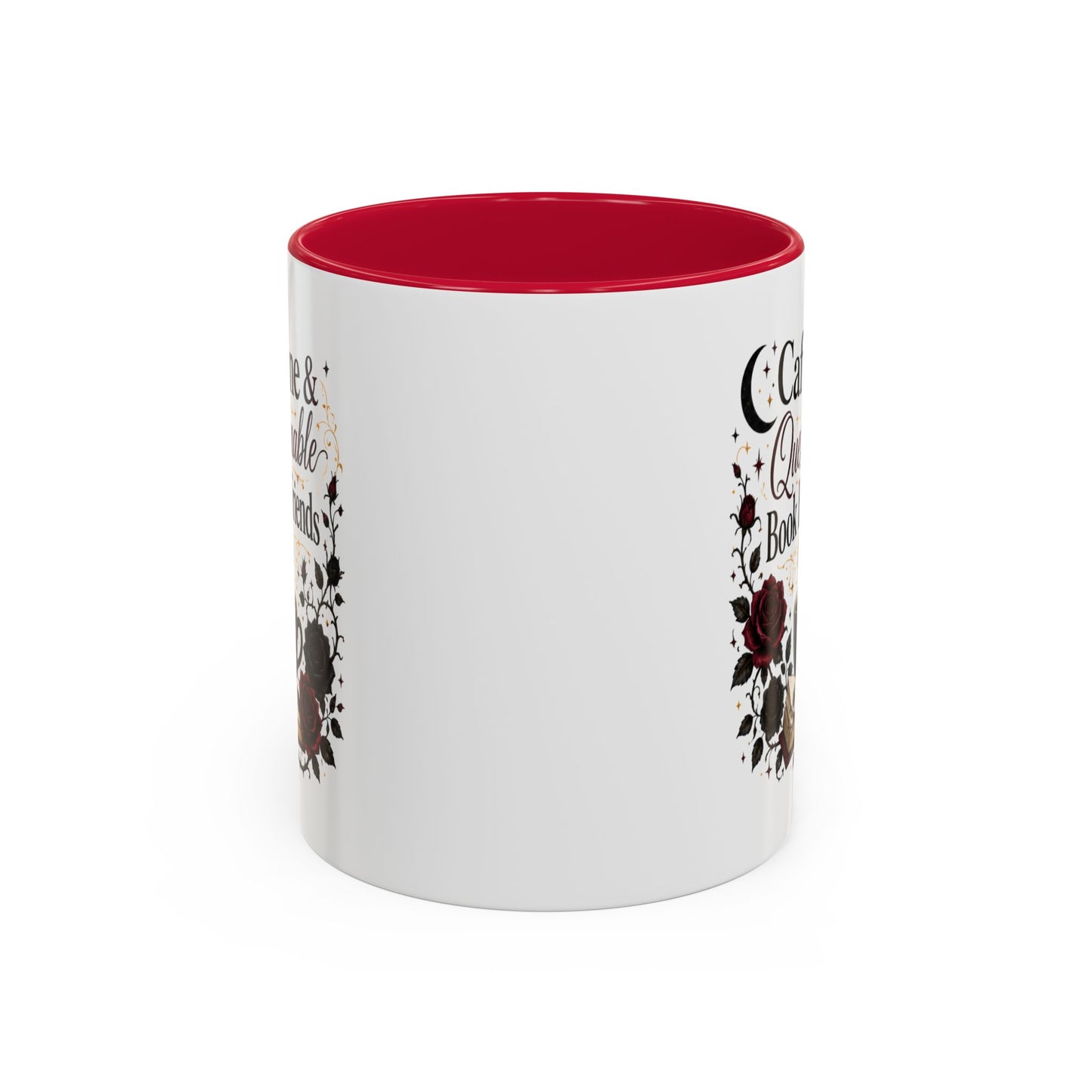 Caffeine & Questionable Book Boyfriends Coffee Mug — 11oz/15oz Novelty Booklover Gift
