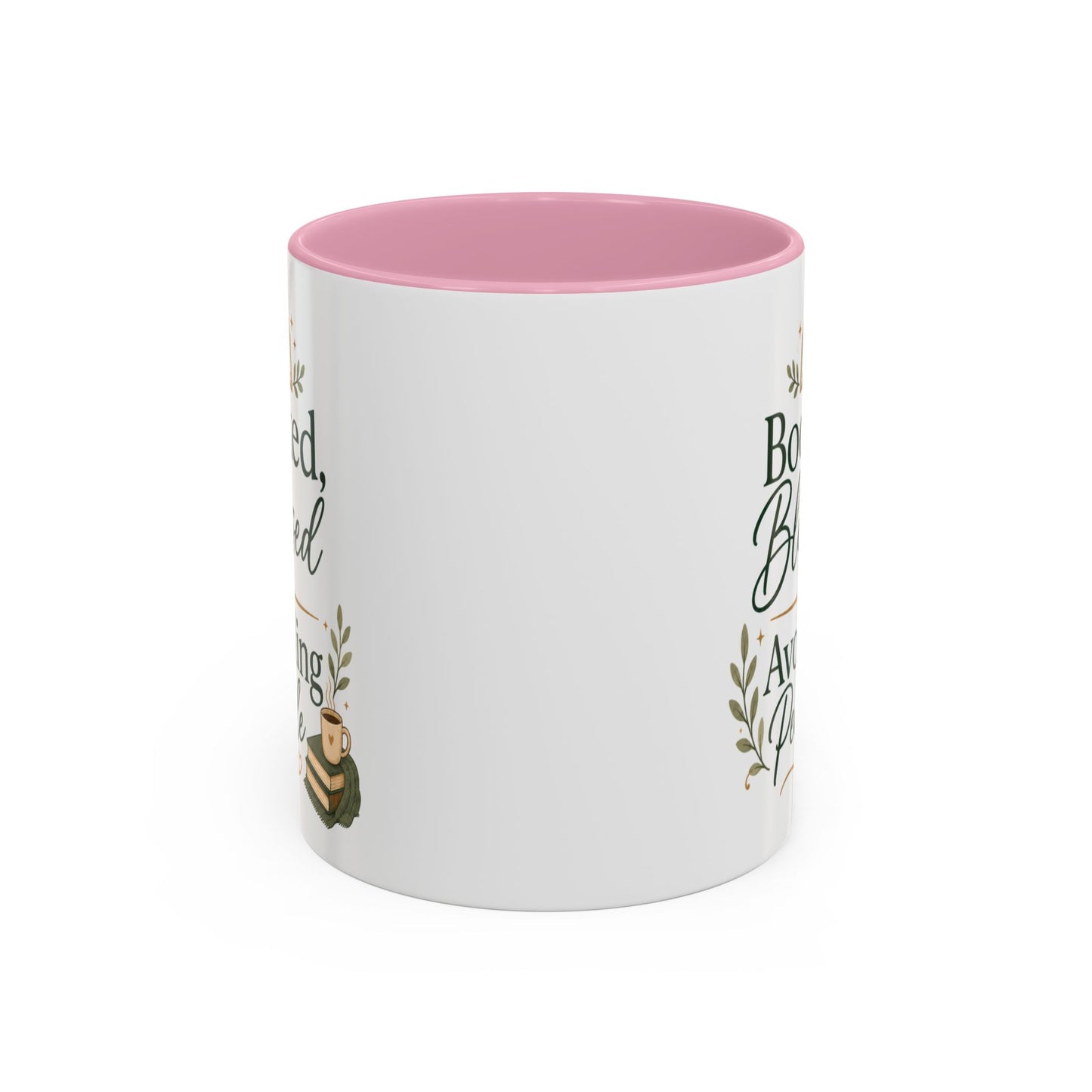Booked, Blessed & Avoiding People Mug — Book Lover Coffee Cup (11oz/15oz)