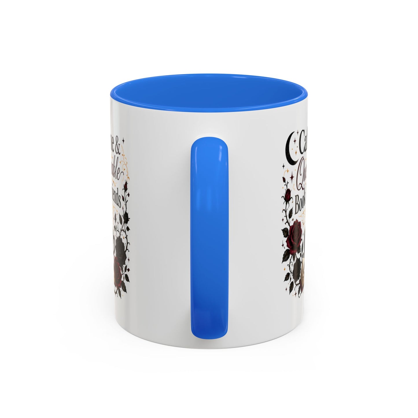 Caffeine & Questionable Book Boyfriends Coffee Mug — 11oz/15oz Novelty Booklover Gift