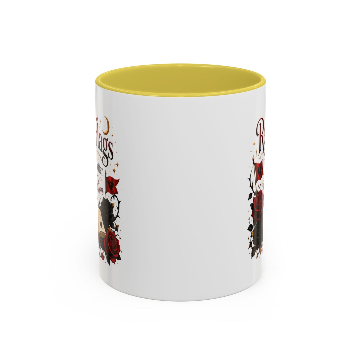 Book Lover Mug — "Red Flags Read Better in Fiction" Ceramic Coffee Cup (11oz/15oz)