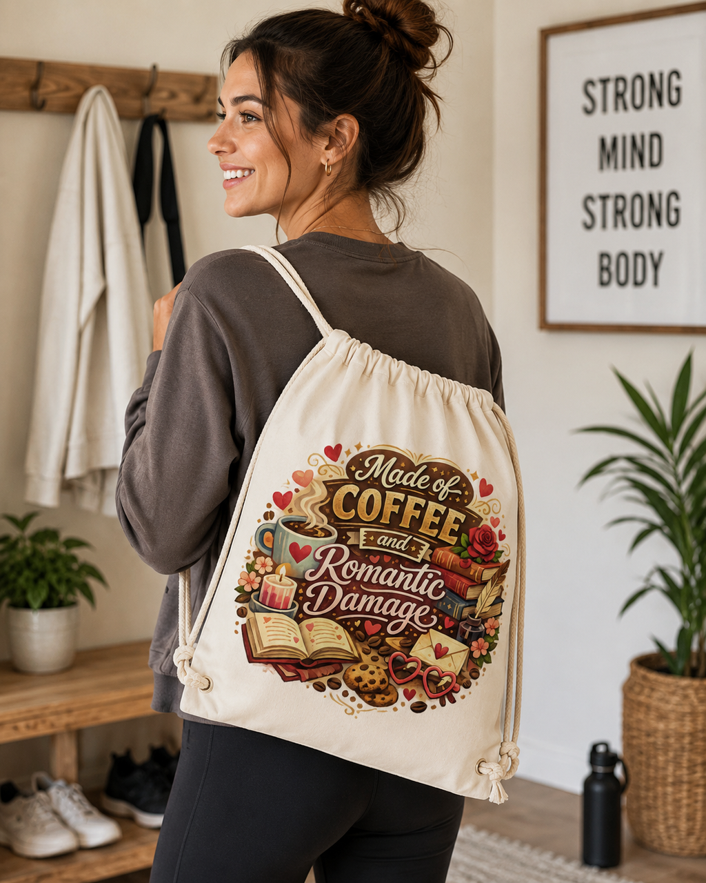More Coffee ♡ Drawstring Bag