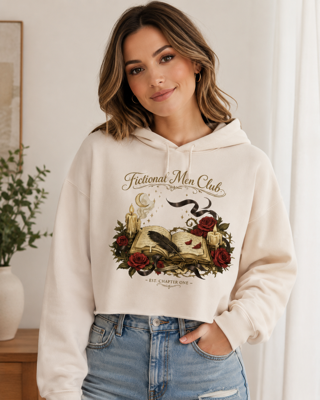 Fictional Men Club ♡ Crop Hoodie