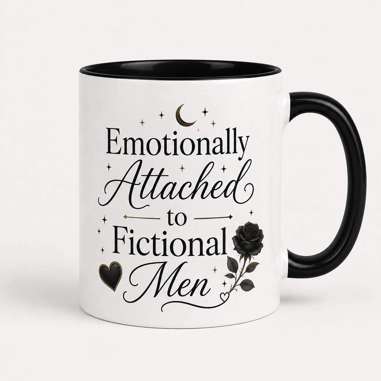 Emotionally Attached to Fictional Men Ceramic Mug — 11oz/15oz