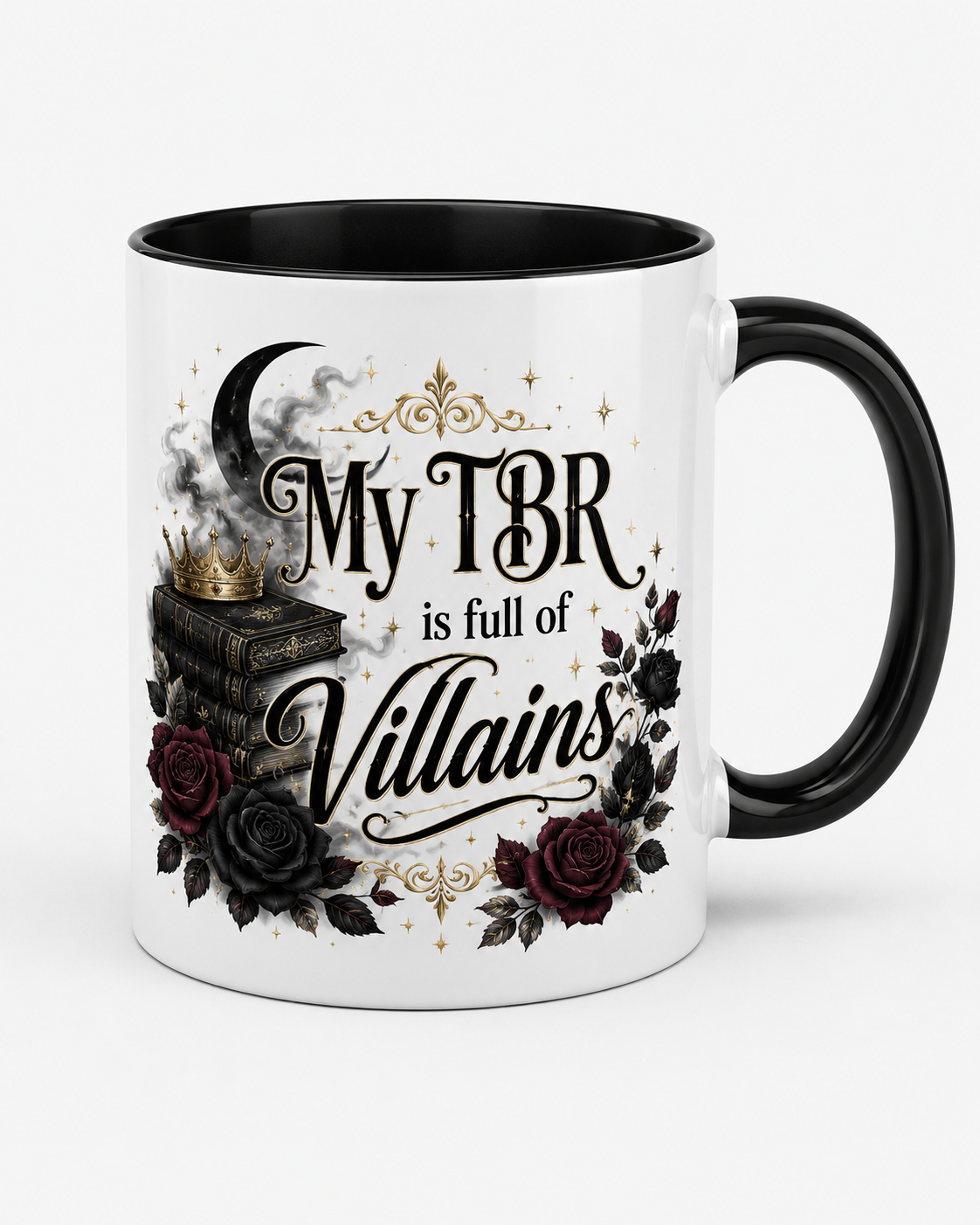 My TBR Is Full of Villains Mug — 11oz/15oz Book Lover Coffee Cup