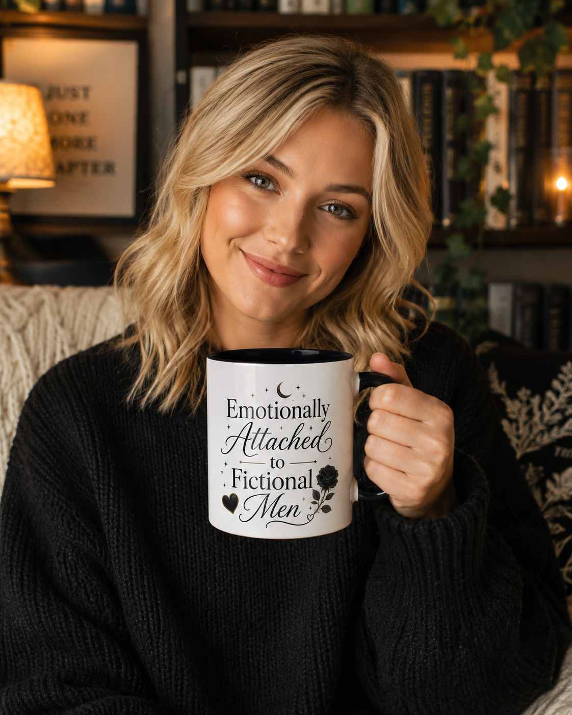 Emotionally Attached to Fictional Men Ceramic Mug — 11oz/15oz