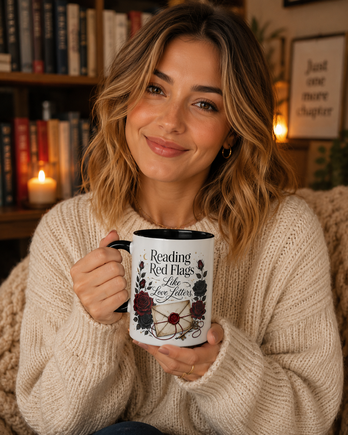 Reading Red Flags Like Love Letters Mug