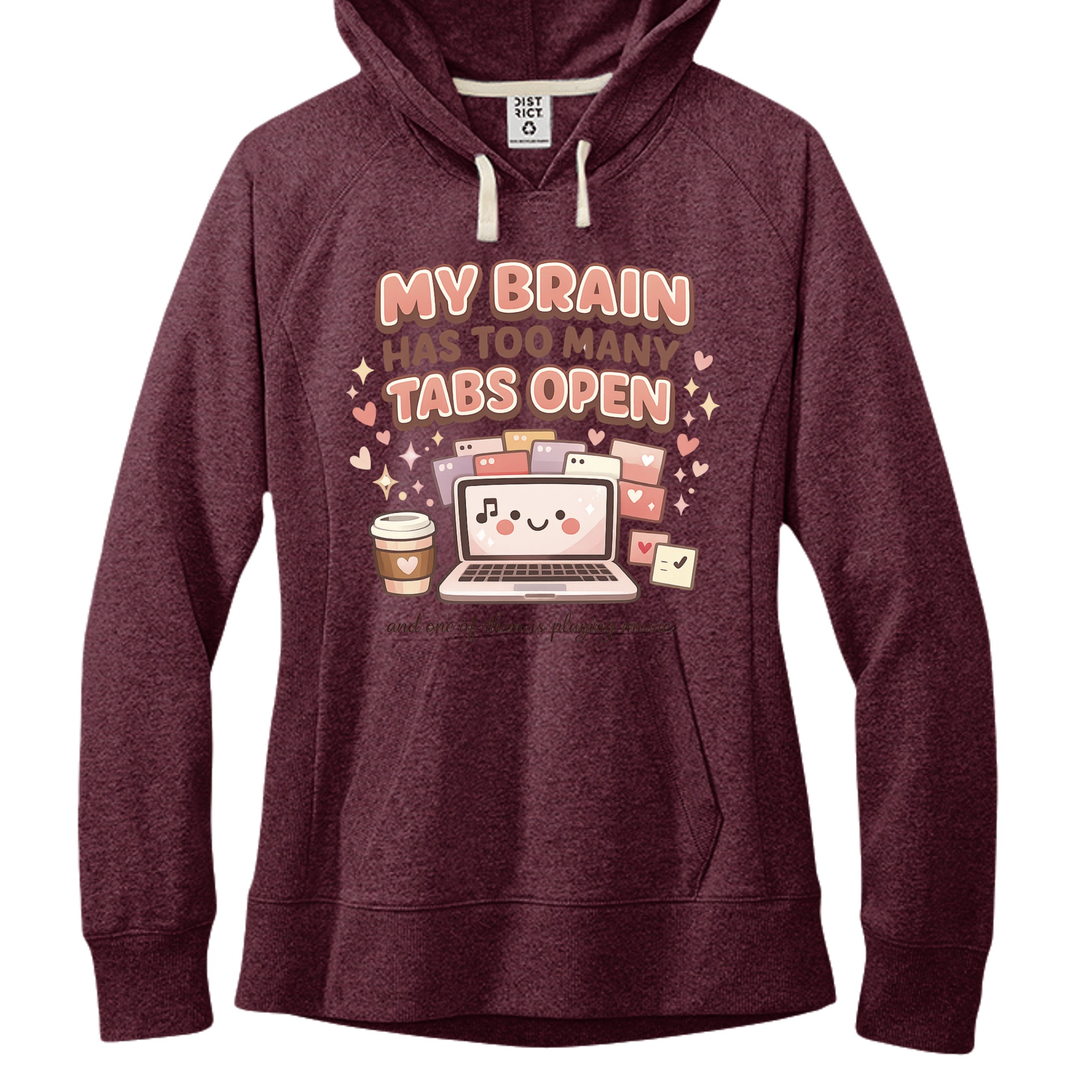 Maroon Heather - DT8101 - FRONT